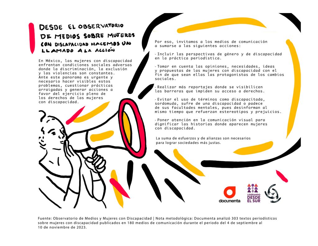 Infografía: Desde el Observatorio de Medios sobre Mujeres con Discapacidad hacemos un llamado a la acción