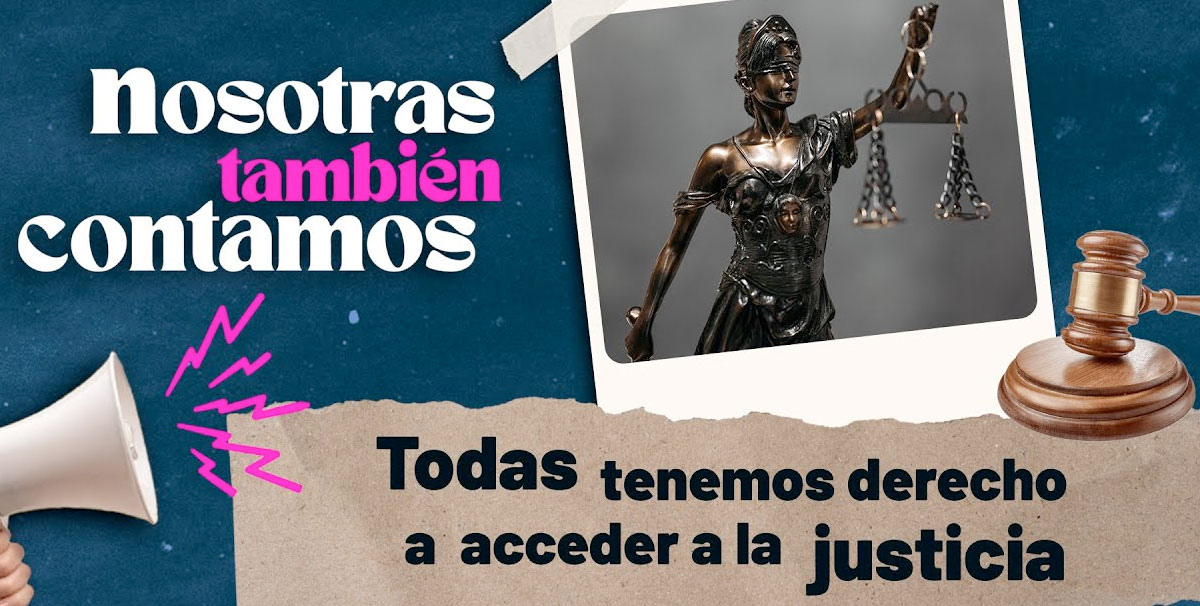 en texto: Todas tenemos derecho a acceder a la justicia