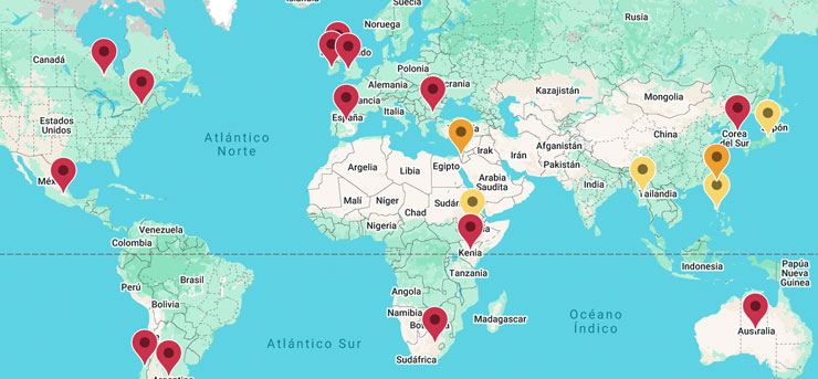 Mapa del programa de justicia