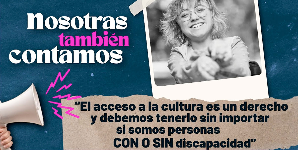 en texto: el acceso a la cultura es un derecho ay debemos tenerlo sin importar si somos personas con discapacidad